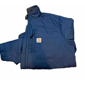 Carhartt Rain Defender Puffer Jacket Mens XL Relaxed Fit 012208M Blue Quilted